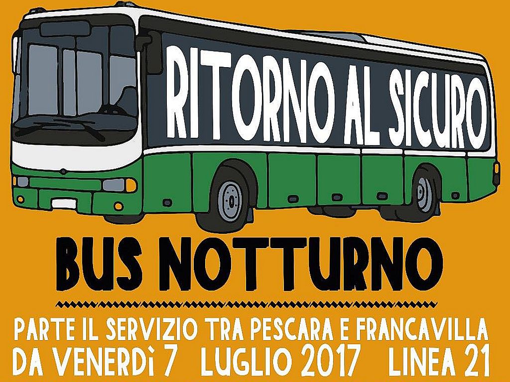 “Ritorno al sicuro”: bus notturno fra Pescara e Francavilla